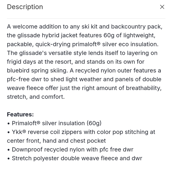 Spyder Glissade Hybrid Jacket, Size M - Picture 9 of 11